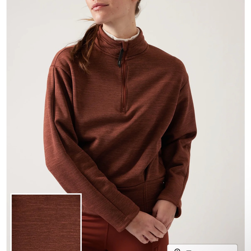 Altitude Polartec Sweatshirt Maroon Quarter-Zip Pullover Sz M